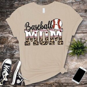 Baseball Mom Tan Kids T-Shirt